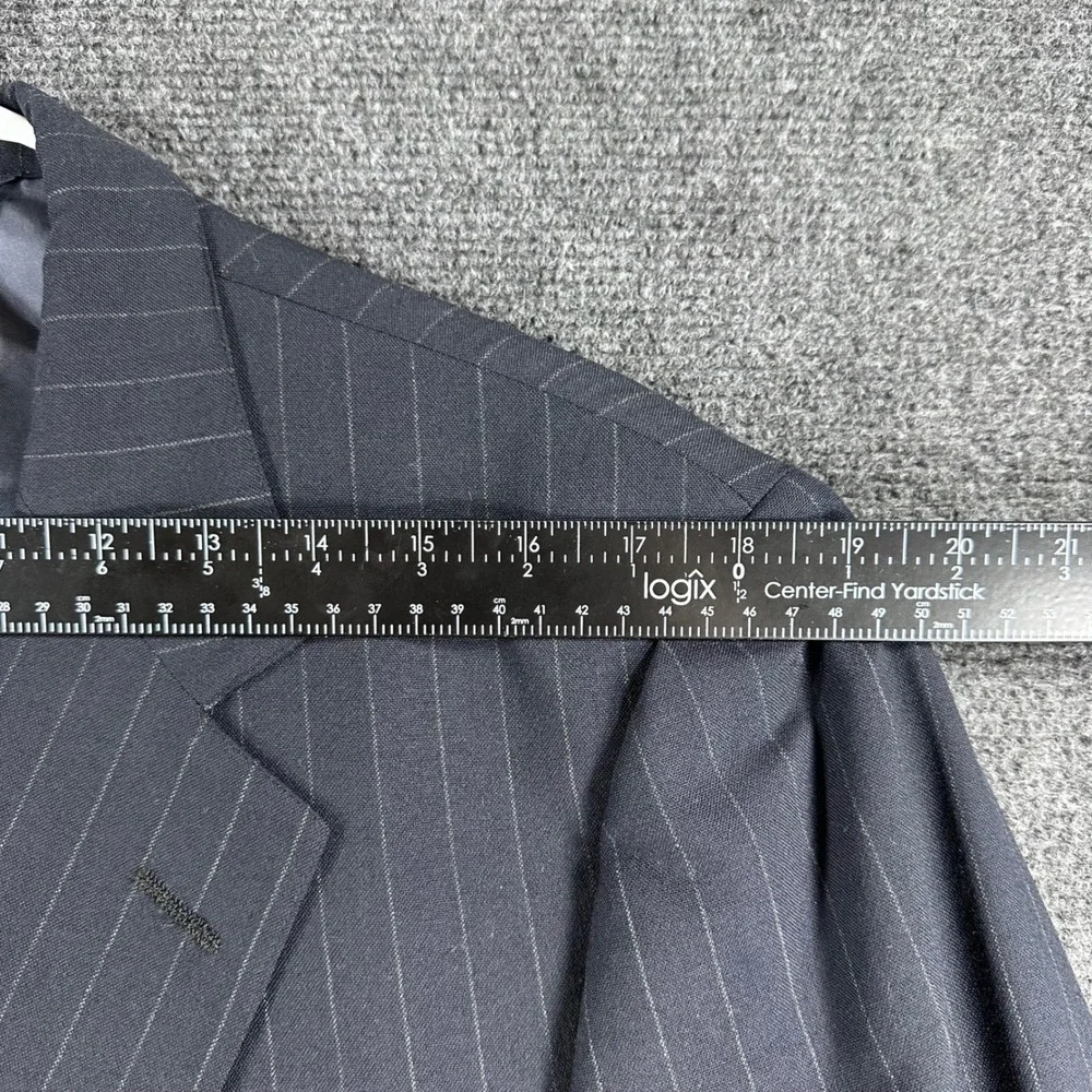 Brooks Brothers Blazer Mens 44R 44 Regular Navy‎ Blue Pinstripe Wool Brooksease